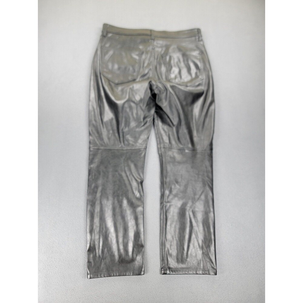 GAP Pants Womens 31 Black Vintage Slim High Rise Faux Leather Coated Modern - Picture 12 of 13